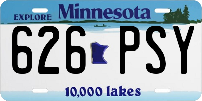 MN license plate 626PSY