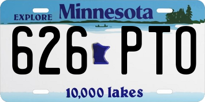 MN license plate 626PTO