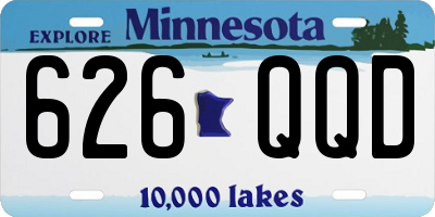 MN license plate 626QQD