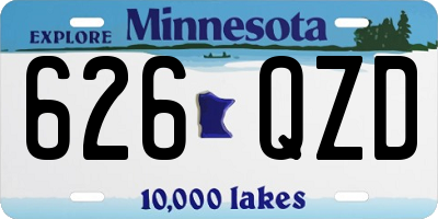 MN license plate 626QZD