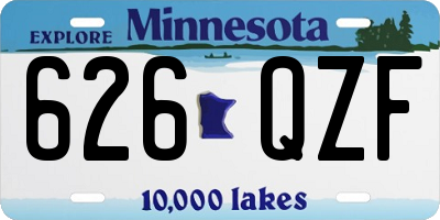 MN license plate 626QZF