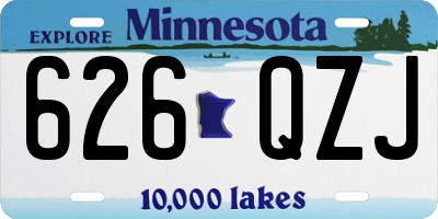 MN license plate 626QZJ