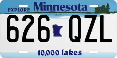MN license plate 626QZL
