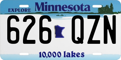 MN license plate 626QZN