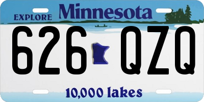 MN license plate 626QZQ
