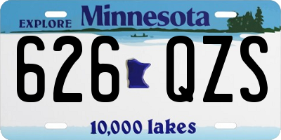 MN license plate 626QZS
