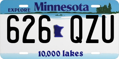 MN license plate 626QZU