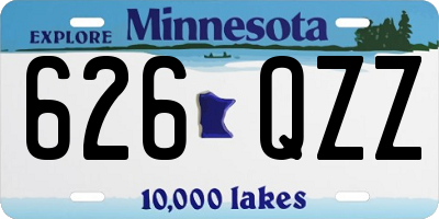 MN license plate 626QZZ
