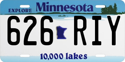 MN license plate 626RIY