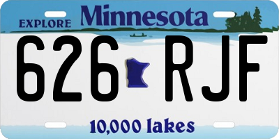MN license plate 626RJF