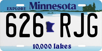 MN license plate 626RJG