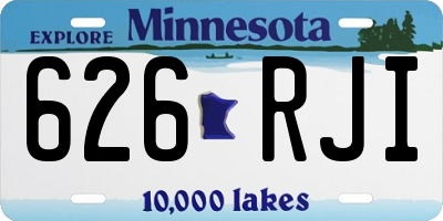 MN license plate 626RJI