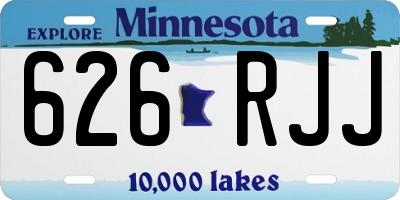 MN license plate 626RJJ
