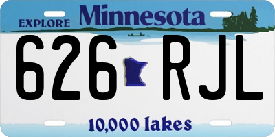 MN license plate 626RJL