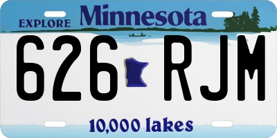 MN license plate 626RJM