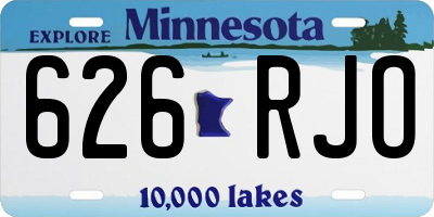 MN license plate 626RJO