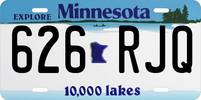 MN license plate 626RJQ