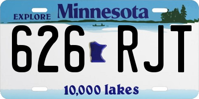 MN license plate 626RJT