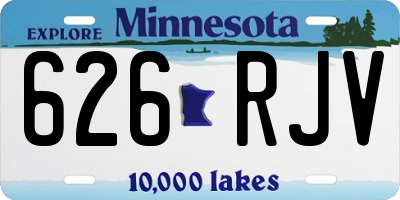MN license plate 626RJV