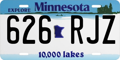 MN license plate 626RJZ