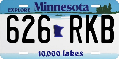 MN license plate 626RKB