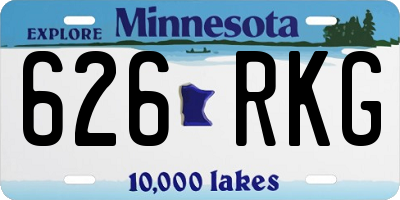 MN license plate 626RKG