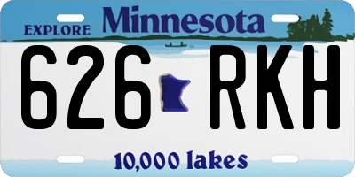 MN license plate 626RKH