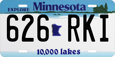 MN license plate 626RKI