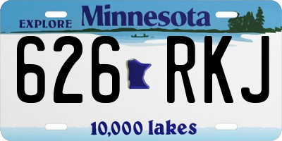 MN license plate 626RKJ