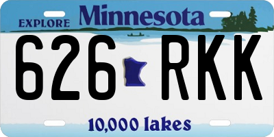 MN license plate 626RKK