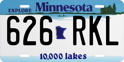 MN license plate 626RKL