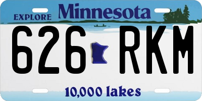 MN license plate 626RKM