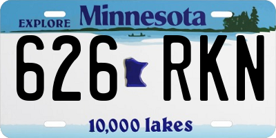 MN license plate 626RKN