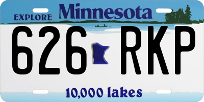 MN license plate 626RKP