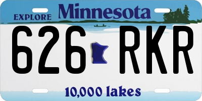 MN license plate 626RKR