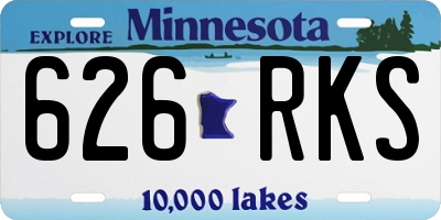 MN license plate 626RKS