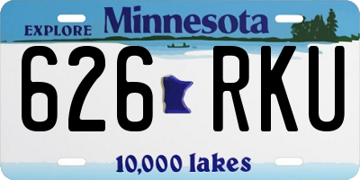 MN license plate 626RKU