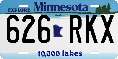 MN license plate 626RKX