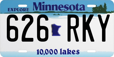 MN license plate 626RKY