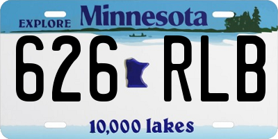 MN license plate 626RLB