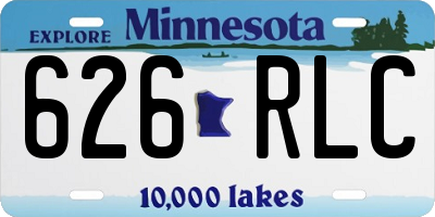 MN license plate 626RLC