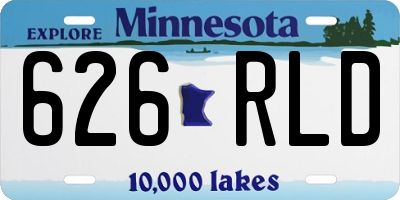 MN license plate 626RLD