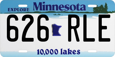 MN license plate 626RLE