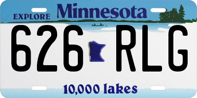MN license plate 626RLG