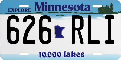 MN license plate 626RLI