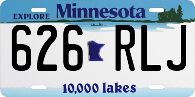 MN license plate 626RLJ