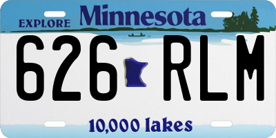 MN license plate 626RLM