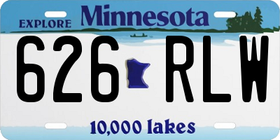 MN license plate 626RLW