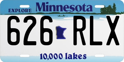 MN license plate 626RLX