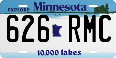 MN license plate 626RMC